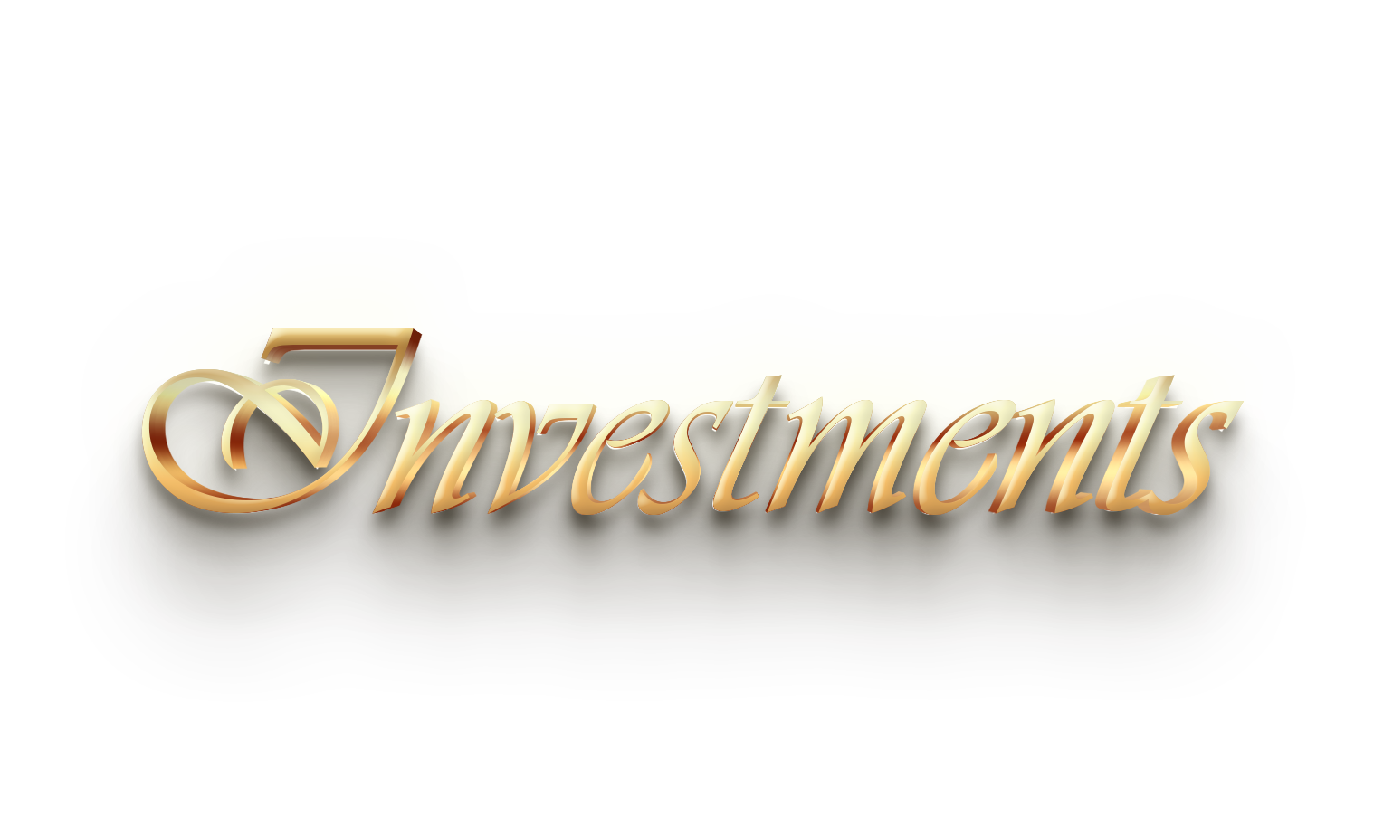 WORD INVESTMENTS gold 3D text effects art typography PNG images free